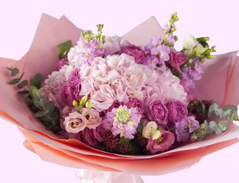 assorted hydrangea bouquet