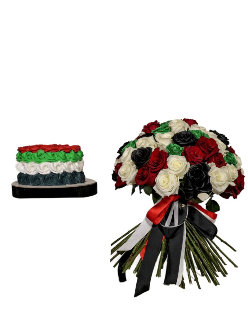 UAE National day cake flower combo