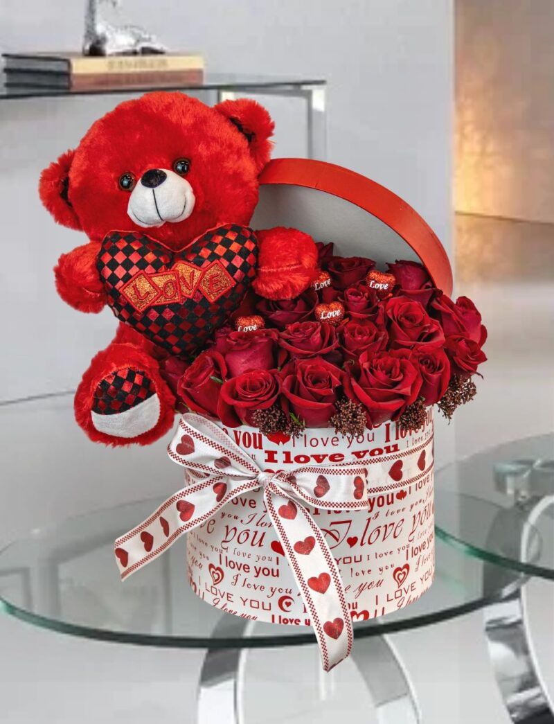valentine's day red roses teddy combo gifts UAE