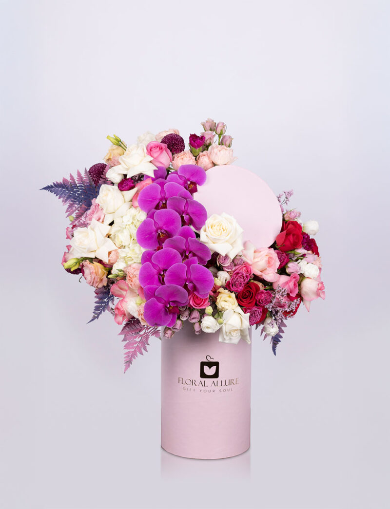 Orchid Elegance luxury orchid and rose arrangement Floral Allure