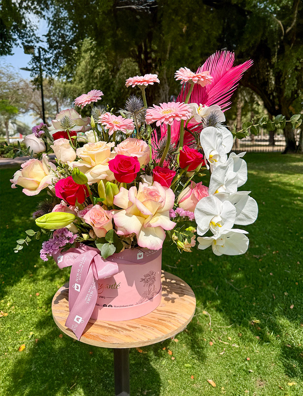 mothers day flower hat box UAE